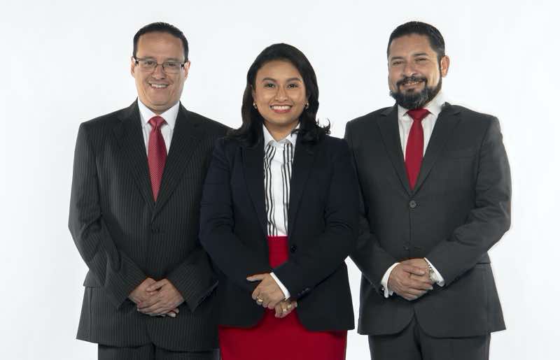 De izq. a der.: Godofredo Siercke, Graciela Cruz y Melvin Estrada 
