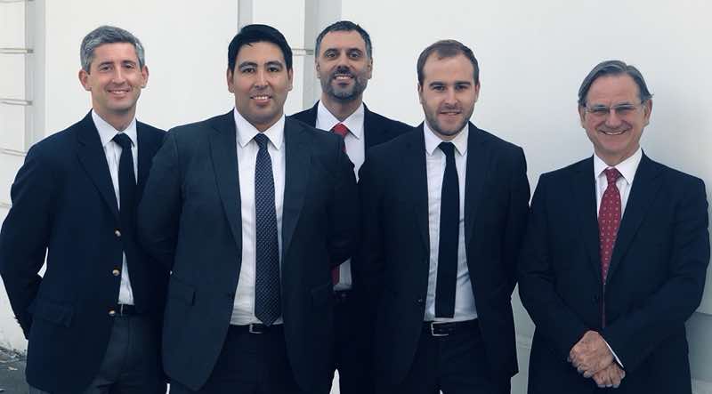 De izq. a der.: Sebastián Parga, Carlos Gutiérrez, Francisco Plass, Diego Nodleman y Alfonso Canales