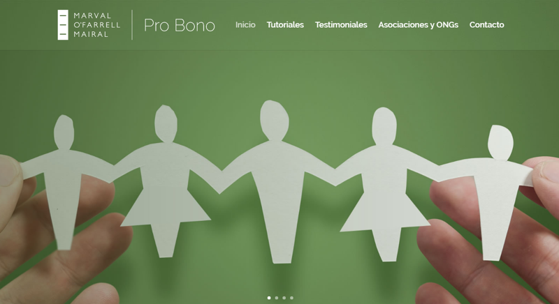 Marval, O'Farrell & Mairal lanzó un nuevo site para su área pro bono / Capture