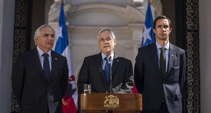 Piñera anuncia nueva agenda social en medio de protestas masivas. Foto: gobierno de Chile