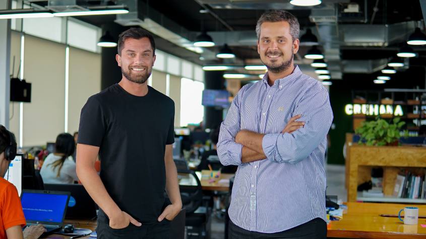 Diego Olcese y Rodolfo Dañino fundaron Crehana en 2015 / Tomada del sitio web de la startup