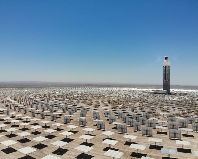 El complejo solar Cerro Dominador tiene una capacidad de 210 MW de energía fotovoltaica. / Tomado de página web oficial de Cerro Dominador.