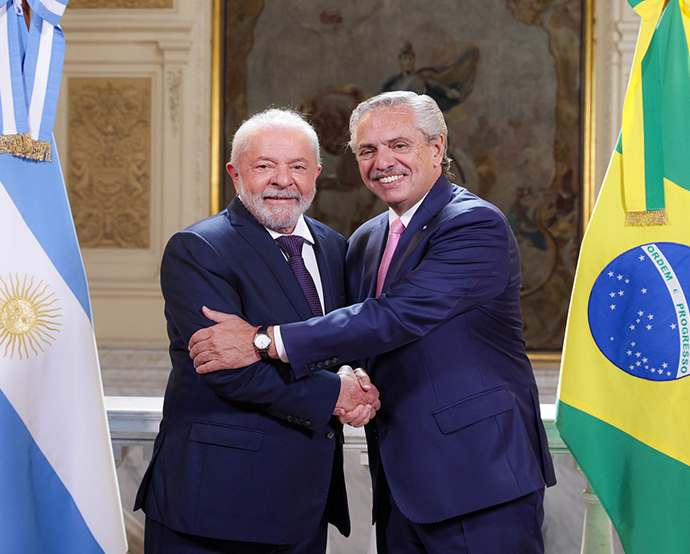 Lula de Silva y Fernández hicieron el anuncio durante su reciente encuento en Buenos Aires./ Foto: Cortesía Presidencia de Argentina