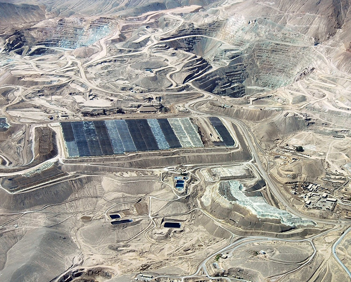 La producción de cobre de Chile depende en 70 % del sector privado./ Tomada de la página web de Codelco. 