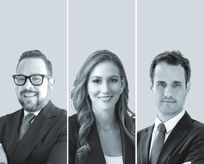 Juan José Soto Arias se unió a Pérez-Llorca - México (izquierda); Lisette Torres Ortiz, de Robalino, y Marcus Fonseca, de Demarest Advogados.