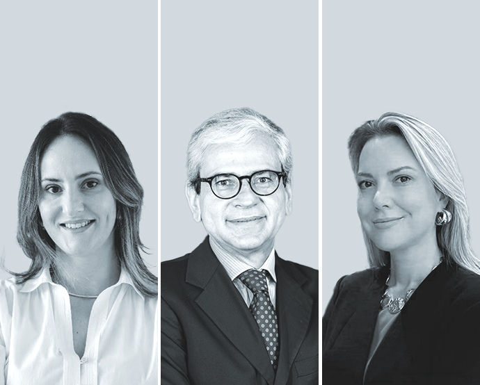 Débora Bernardon, de Ubaldo Rabelo Advogados (izquierda); Otavio Pinto e Silva, de Granadeiro Guimarães, y Beatriz Bastide Horbach, Xavier Vasconcelos Advogados.