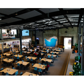 Áreas comunes en el cuartel general de Twitter en San Francisco, California. / Foto: Amer Abu-Dayyeh - Built IN