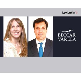 Fernanda Mierez y Manuel Frávega, socios de Beccar Varela lideran la nueva práctica, que ofrece soluciones integrales desde una asesoría legal interdisciplinaria. / Diseño Miguel Loredo - LexLatin.