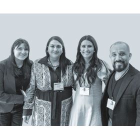 De izquierda a derecha: Karina Méndez, Regina Llamosas, Karen Estrada y Leonardo Torres.