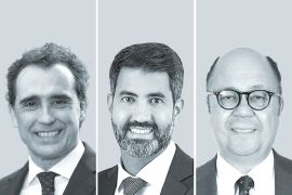 Javier Fontcuberta, de Cuatrecasas (izquierda); Loan Reis, de Lobo de Rizzo Advogados (centro), y Manuel Núñez Poblete, de Guerrero Olivos.