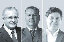 José Alberto Bucheb, de TAGD | Terciotti Andrade Gomes Donato Advogados (izquierda); Mario Juárez, de Sainz Abogados (centro), y Alonso Seminario Sayán, de GSA Legal.
