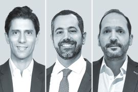 Felipe Mariño, de Cuatrecasas (izquierda); Celso Contin, de Cascione Advogados (centro), y Daniel Gancz, de FisherBroyles. 