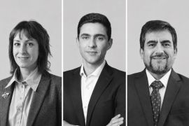 Andrea Callegari, de Tavarone Rovelli Salim Miani; João Victor de Nadai Francisco, de Cepeda Advogados, y Mauricio López Lastra, de Lathrop Mujica Herrera & Diez. / Foto: LexLatin.