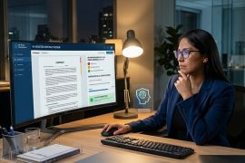 Mientras las empresas se preparan para cumplir con la nueva normativa de protección de datos, la inteligencia artificial abre un desafío que ya no es solo un asunto del área de sistemas. / Foto: Gemini.