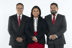 De izq. a der.: Godofredo Siercke, Graciela Cruz y Melvin Estrada 
