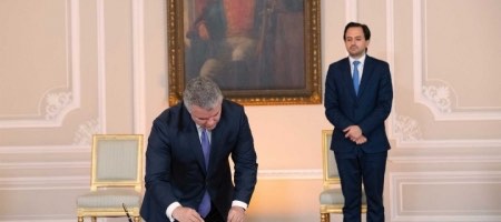 Iván Duque Márquez, presidente de Colombia, sanciona nuevas leyes / Presidencia de Colombia