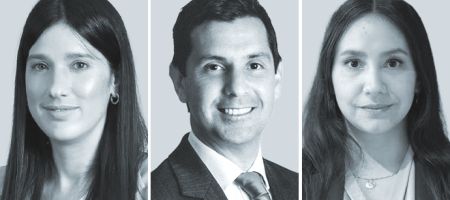 Milagros Ibarzábal Marval O’Farrell Mairal (izquierda); Andrés Balart Chocair, de Barruel, Borzutzky y Balart, y Sara Huerta, de HD Group.