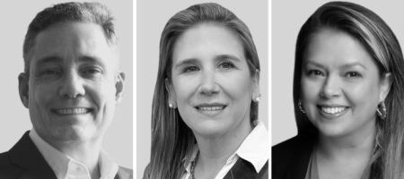 Leopoldo Olavarría, Carolina Menichetti y Diana Collazos