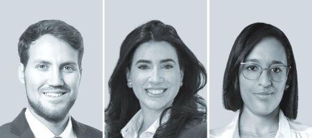 Guillermo ArribasPayet, Rey, Cauvi, Pérez Abogados; Monique Guzzo, de KLA Advogados (centro), y Alexandra Aguilar, de BLP - Costa Rica.