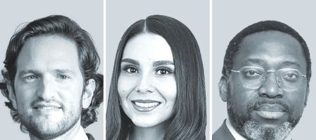 Andrés Terán, María C. Sacoto y Anicet Okinga