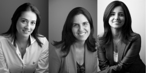 (Izq. a Der.) Cassia Monteiro Cascione, Esther Jerussalmy Cunha y Renata Castro Veloso